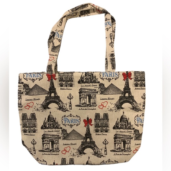 Paris Souvenir Handbags - Paris Eiffel Tower Souvenir Tote bag from Paris